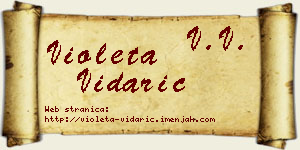 Violeta Vidarić vizit kartica